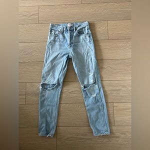 AGOLDE Jamie high rise straight leg distressed jeans size 25